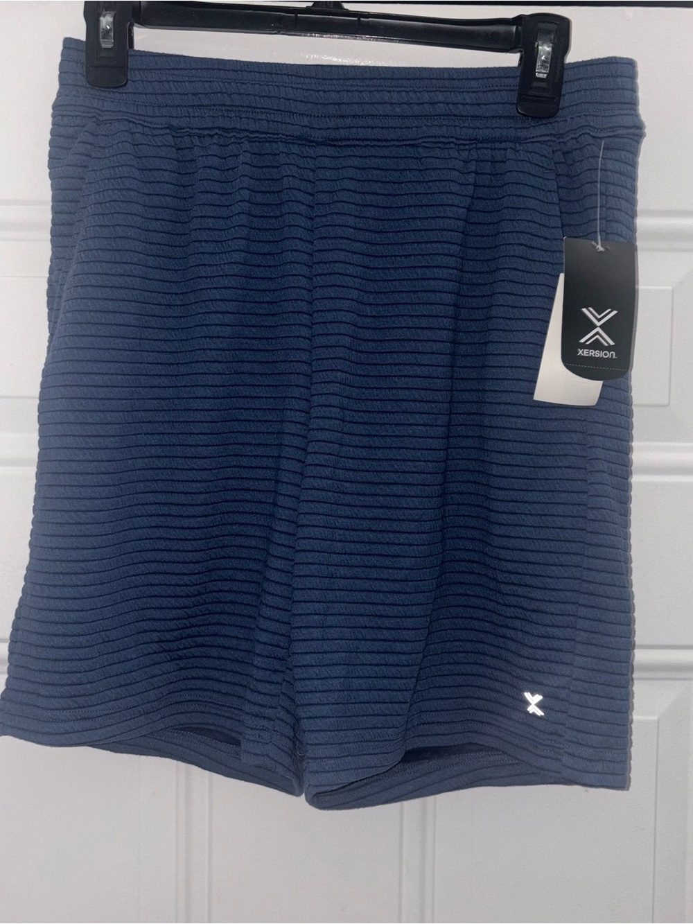 Xersion Navy Textured Athletic Shorts